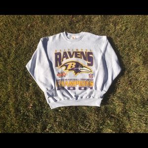Ravens 2001 super bowl crew neck
